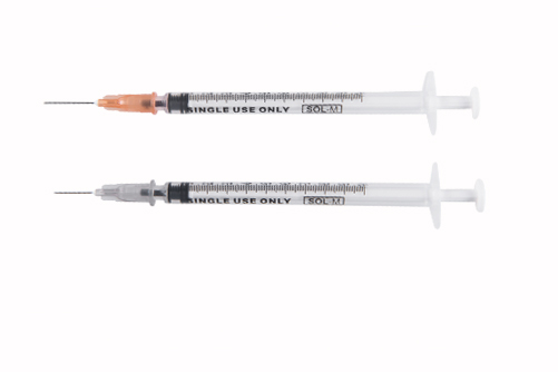 1ml Syringe For Insulin Injection with 28g x 13mm Hypodermic Needle — RayMed